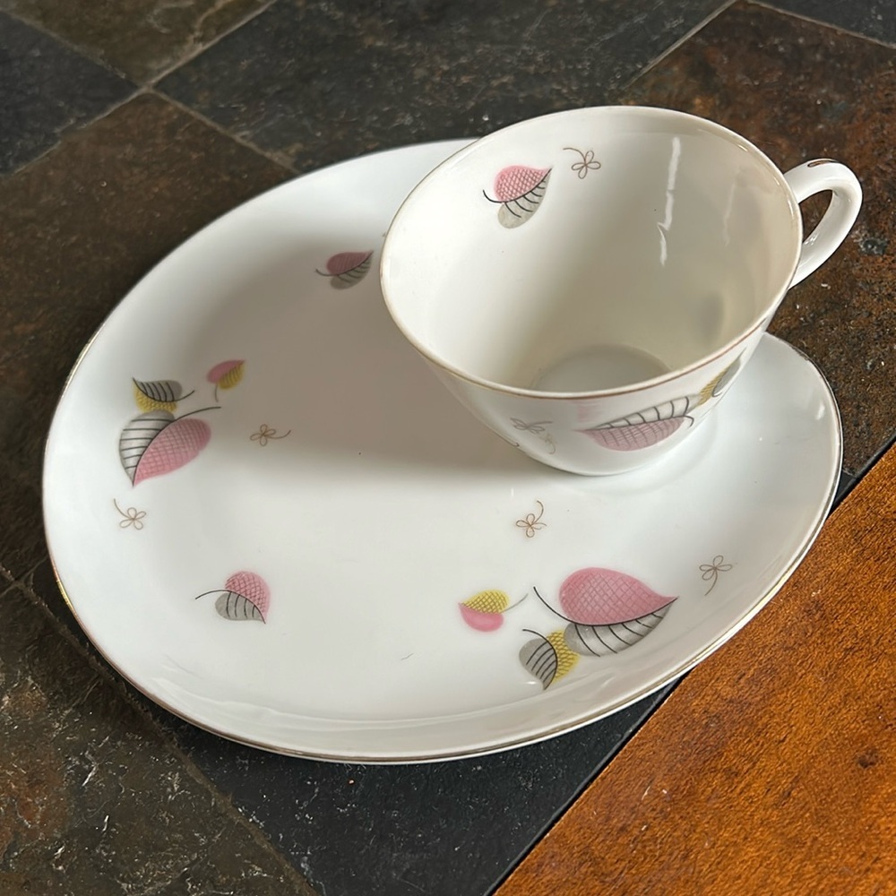 🔥🔥Vintage Shafford golf trim Teacup/plate made in Japan